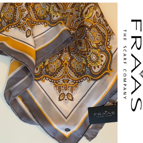 Fraas Accessories - FRAAS 100% NEW Silk Scarf Bandana NWT Paisley Tie